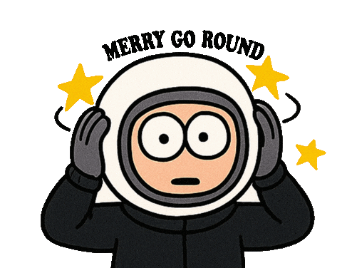 Merry Go Round Astronaut Sticker