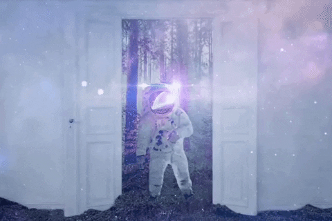 michaelbrando giphyupload space surreal astronaut GIF