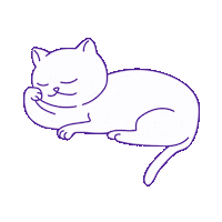 Sleepy Cat Sticker by Polysleep