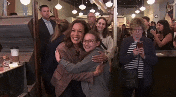 Kamala Harris Hug GIF by GIPHY News