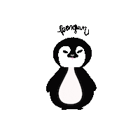 alliletters happy animal penguin tongue Sticker