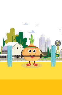 Red Onion Sticker by Gills Onions