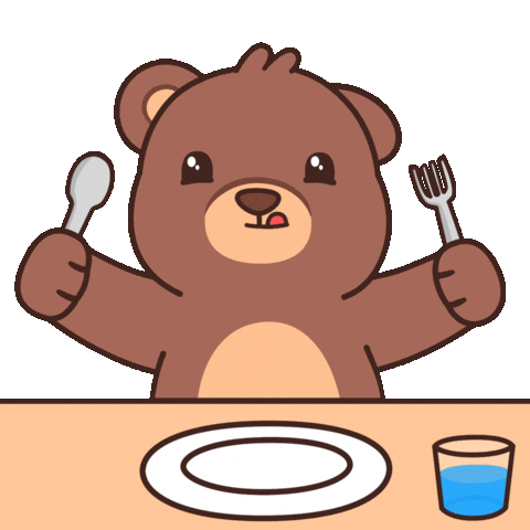 Teddy Bear Eating Sticker by BEARISH
