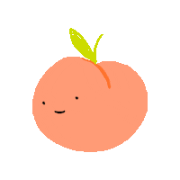 peachbabystudio dancing cutie peach peachbaby Sticker
