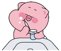 handeongi morning pig teeth 캐릭터 Sticker