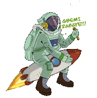 Space Rocket Sticker