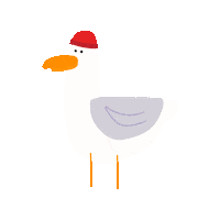 Wink Bird Sticker by Silvie Bomhard