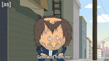 Scared Get Away GIF by Adult Swim