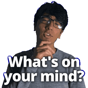 Wondering Whats On Your Mind Sticker