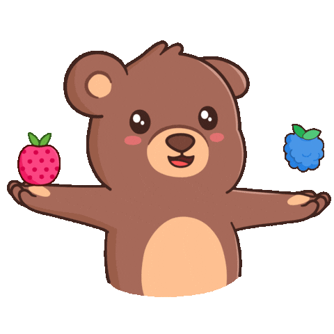 Happy Red Berry Sticker by BEARISH