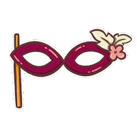 coretanfira fun party retro mask Sticker