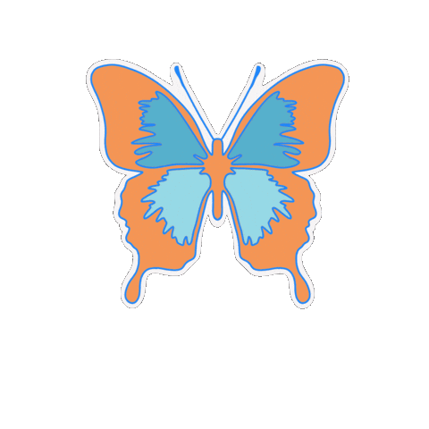 Orange Fly Sticker