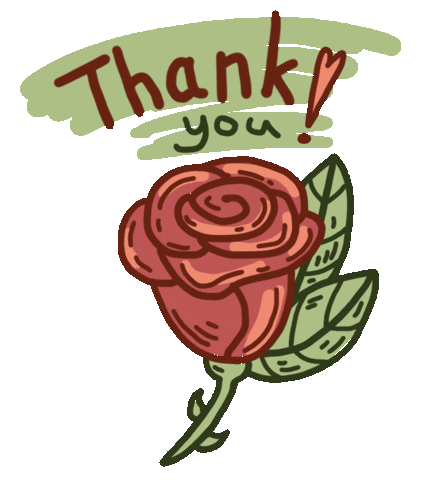 Flower Thank You Sticker