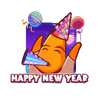 Happy New Year Party Sticker by Dewalive Official
