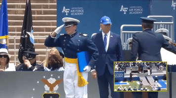 Biden Falls on Stage at Air Force Academy