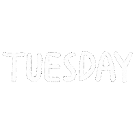 Tuesday Handwriting Sticker
