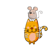 Best Friends Cat Sticker by Teenace