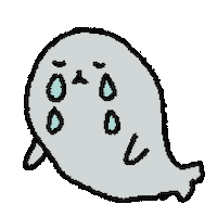 atataka_ionsen giphyupload sad cry seal Sticker