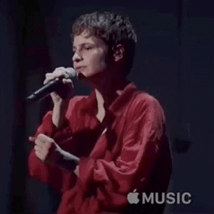 chris bite lip christine and the queens christineandthequeens GIF
