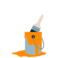 anjotintass time arte pintura tempo Sticker