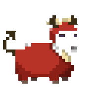 subpixel red ready goat costume Sticker