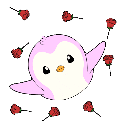 I Love You Kiss Sticker by Pudgy Penguins