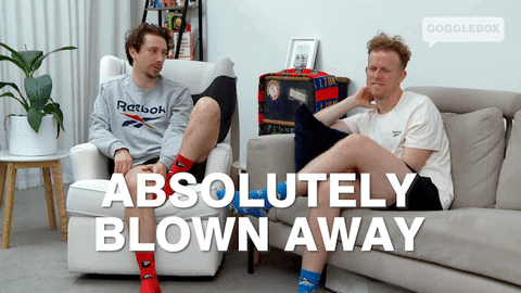 Cant Believe It Blown Away GIF by Gogglebox Australia