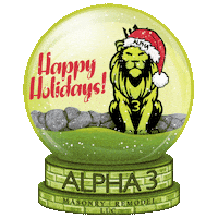 Merry Christmas Lion Sticker by Alpha 3 Masonry And Remodel