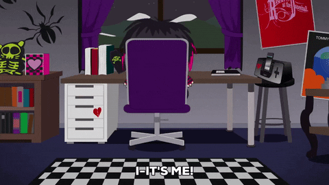 goth desk GIF by South Park 