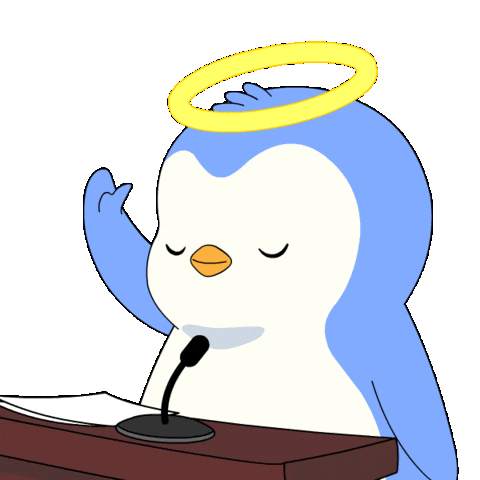Can I Get An Amen Yes Sticker by Pudgy Penguins