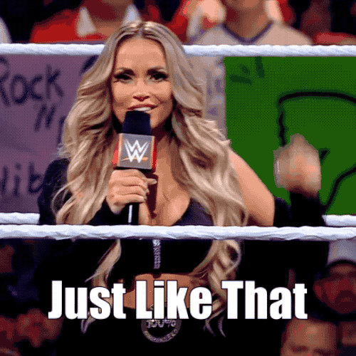 Just Like That Snap Finger GIF by Trish Stratus