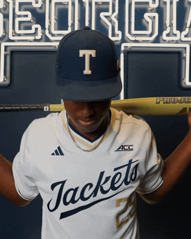 Georgia Tech Baseball GIF by Georgia Tech Yellow Jackets