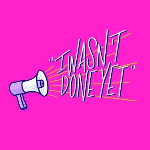 pinkartmachine pink nope loud megaphone GIF