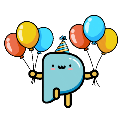 Jumping Happy Birthday Sticker by Partipost