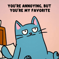 Blue Cat Affection GIF