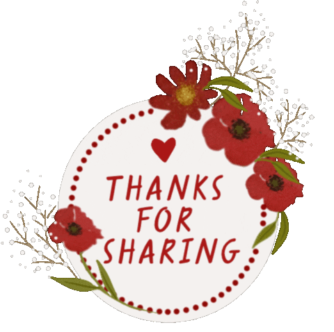 Thanks For Sharing Thank You Sticker