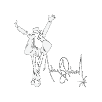 Michael Jackson Robot Sticker