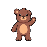 Happy Teddy Bear Sticker by BEARISH