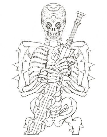 cesarcanseco giphyupload work in progress calavera GIF