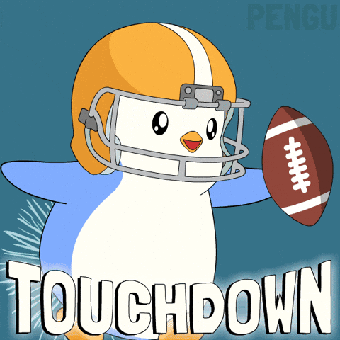 American Football Win GIF by Pudgy Penguins