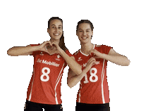 Heart Love Sticker by NUCVolleyball