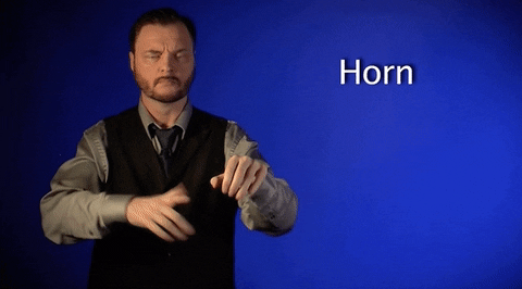 sign language horn GIF by Sign with Robert