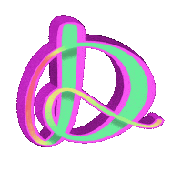 D Alphabet Sticker by AlwaysBeColoring