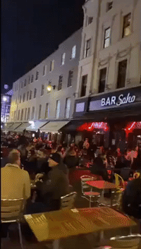 Soho Streets Packed on Last Night Before England's Lockdown