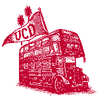 University Of California Bus Sticker by UC Davis