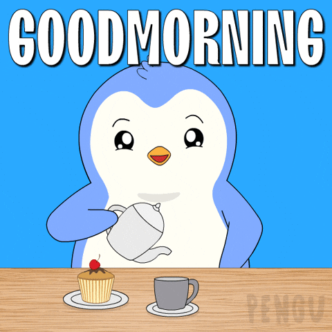 Happy Good Morning GIF by Pudgy Penguins