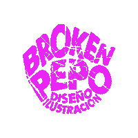 Peposk8 illustration design broken diseno Sticker