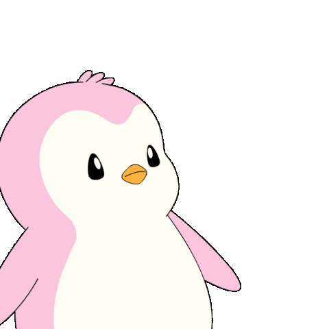 Green Flag Pink Sticker by Pudgy Penguins