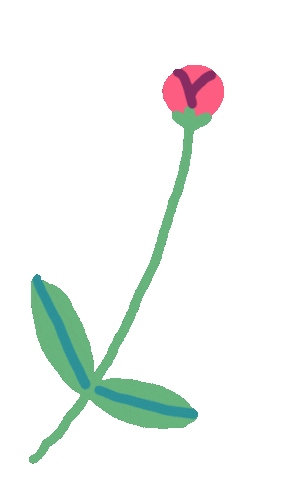 Pink Grow Sticker by Sara Maese