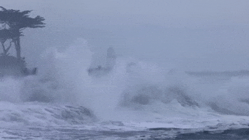 Huge Waves Slam Into Santa Cruz as High Surf Batters California Coast